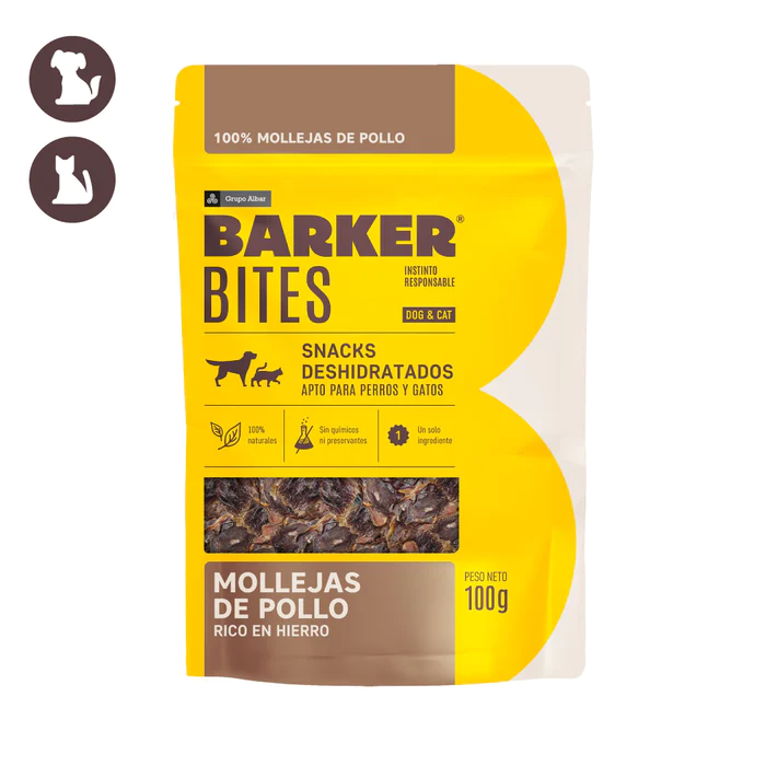 BARKER BITES DE MOLLEJAS DE POLLO 100 GR