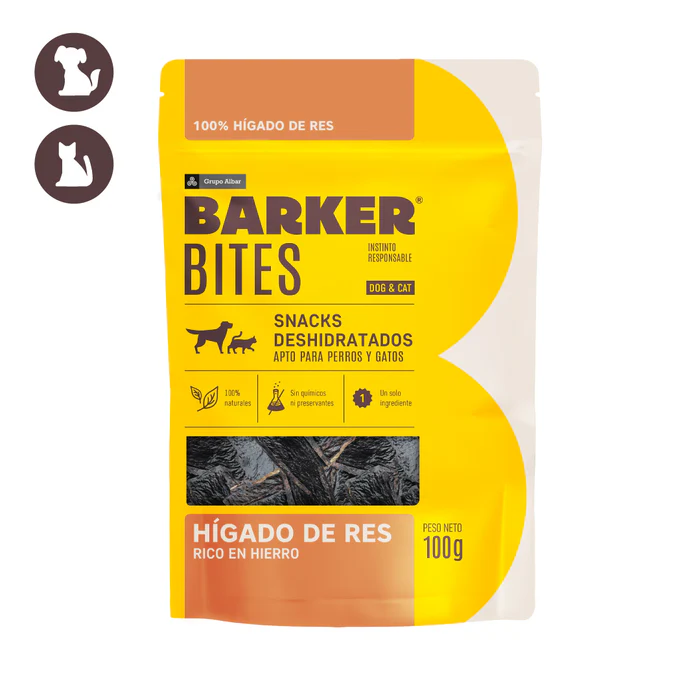 BARKER BITES HIGADO DE RES 100G