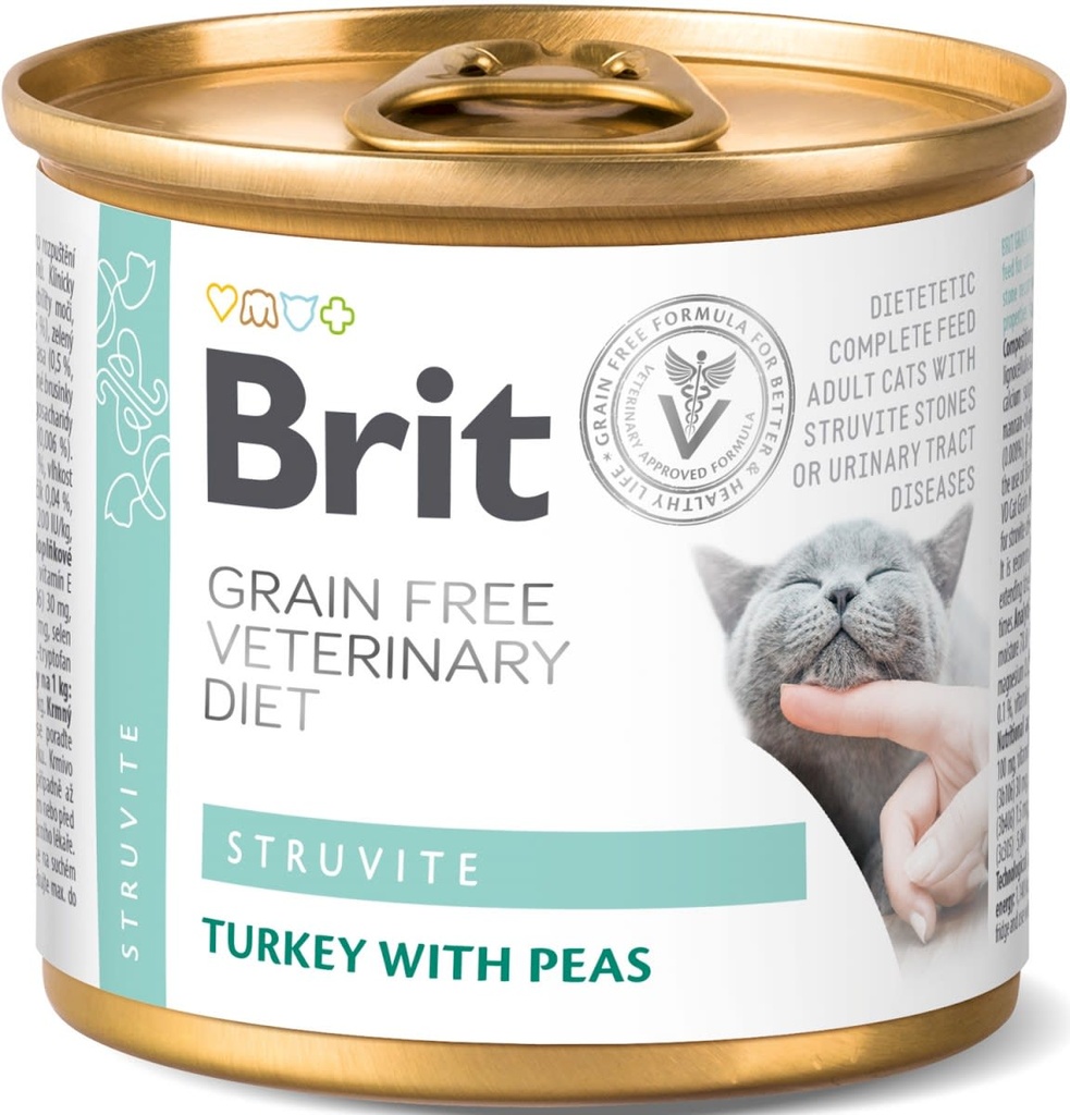 BRIT GFREE VET DIETS CAT CAN STRUVITE 200 GR