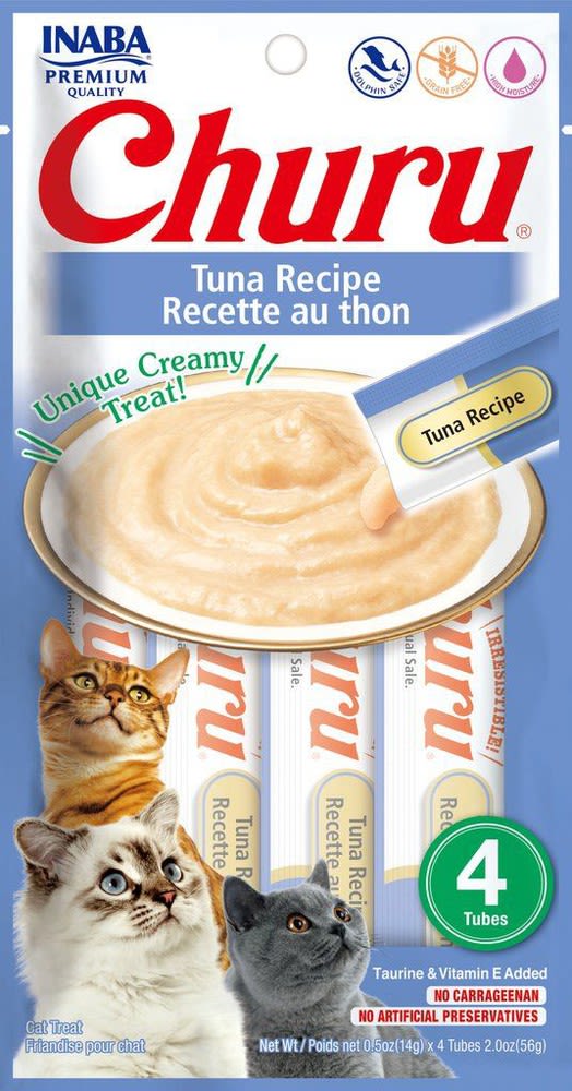 CHURU-TUNA RECIPE, 56 GR (4 TUBOS 14 GR)