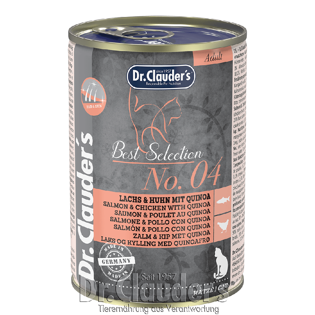DR. CLAUDERS CAT ADULT SALMON Y POLLO CON QUINUA 400 GR