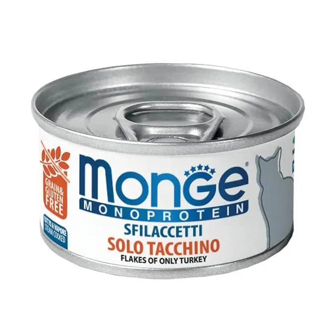 MONGE FELINE ADULT MONOPROTEIN PAVO 80 GR