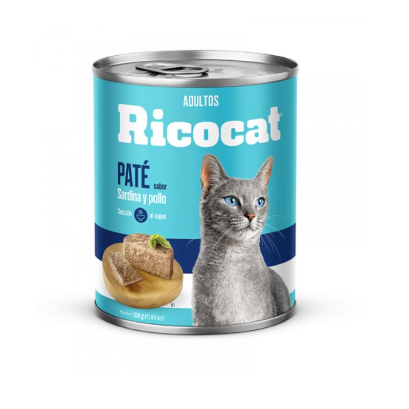 RICOCAT PATE SARDINA Y POLLO ADULTO 330 GR