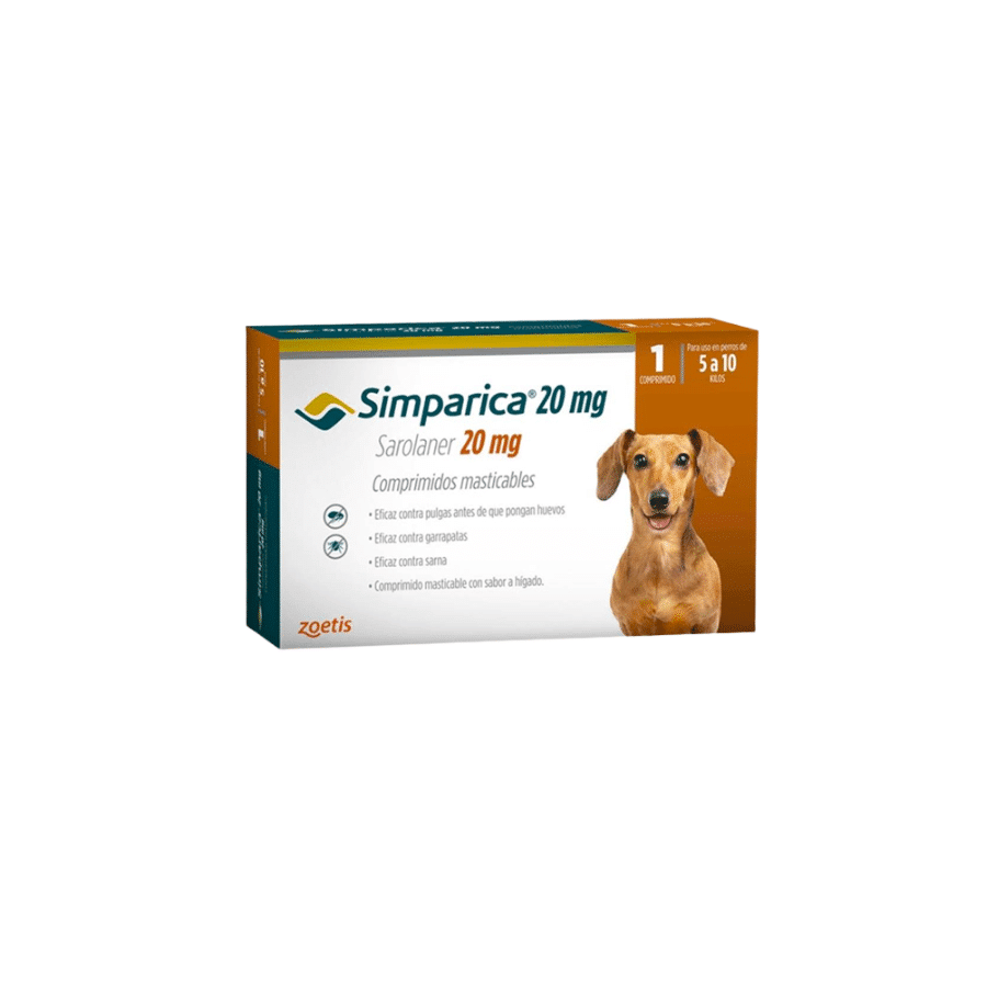 SIMPARICA 20 MG X 3 TABLETA (CARAMEL) 5 - 10 KG