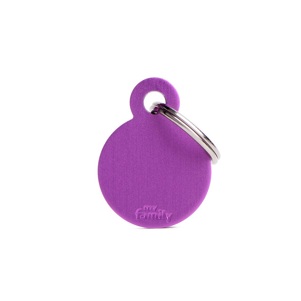 MY FAMILY - SMALL ROUND ALUMINUM PURPLE