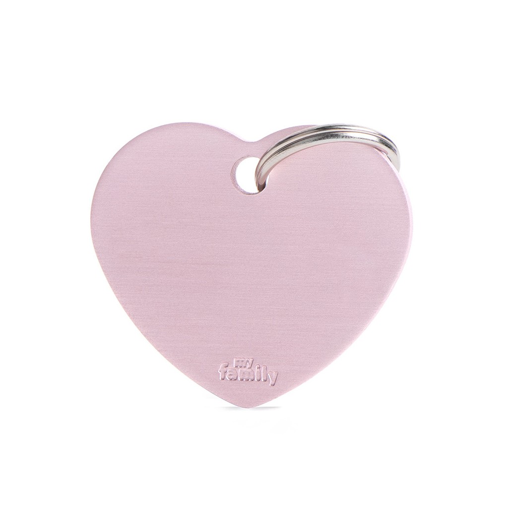 MY FAMILY - BIG HEART ALUMINUM PINK