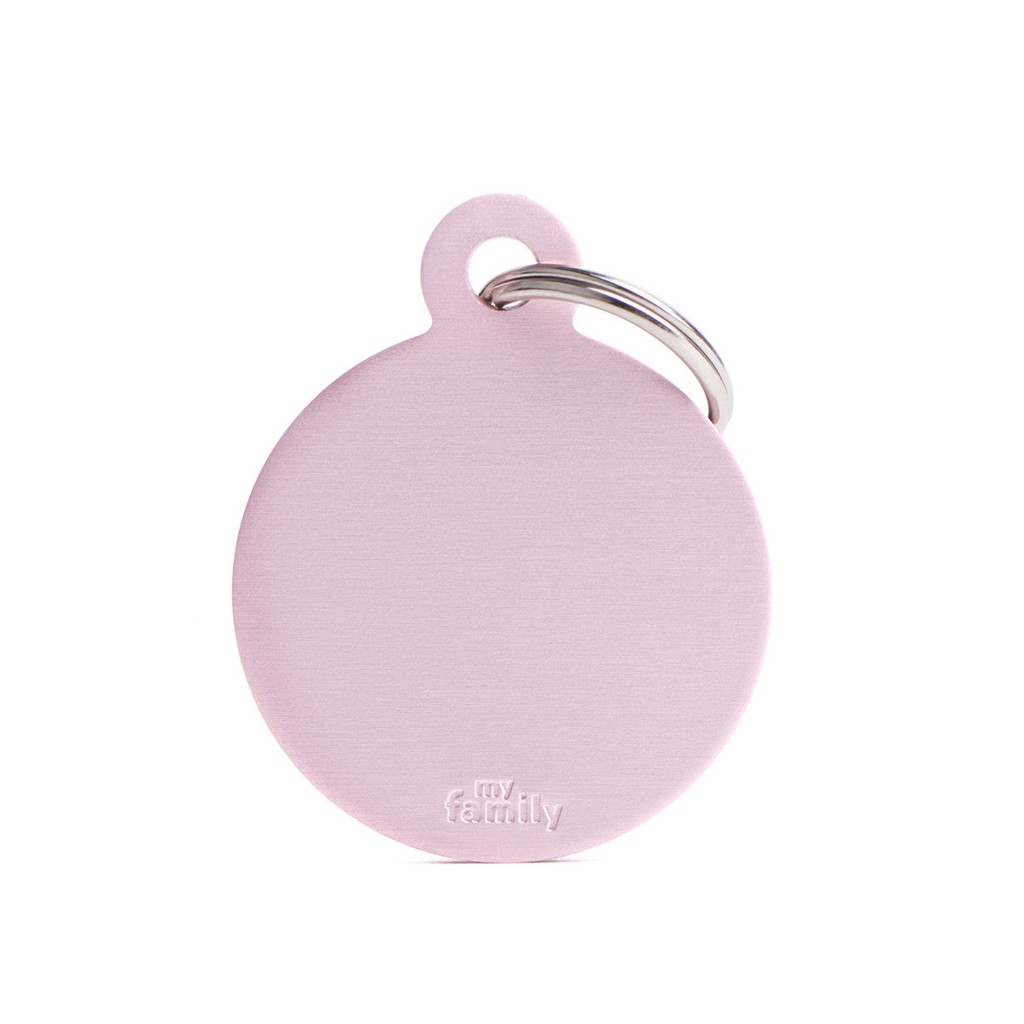 MY FAMILY - BIG ROUND ALUMINUM PINK