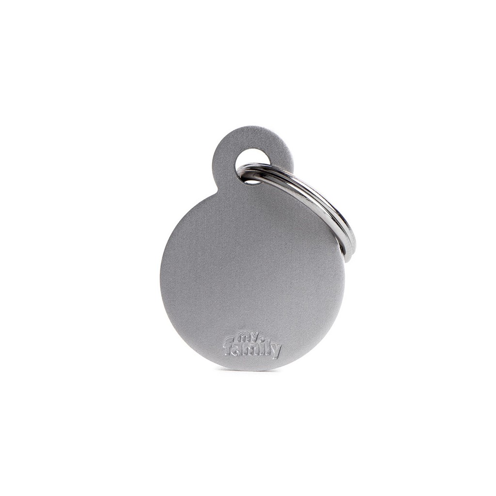MY FAMILY - SMALL ROUND ALUMINUM GREY