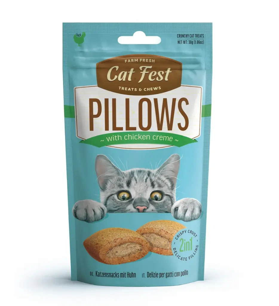 CAT FEST PILLOW WITH CHICKEN CREME 30GR