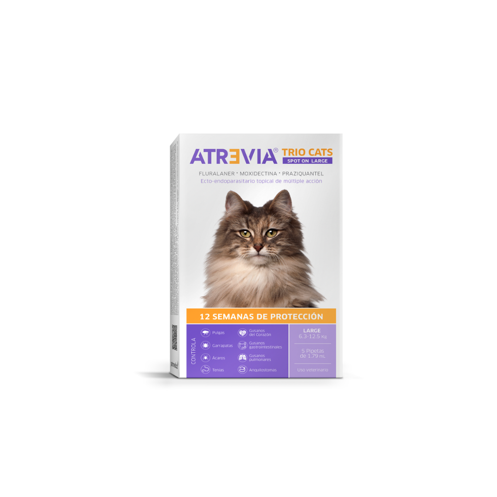 ATREVIA TRIO CATS SPOT ON LARGE (6.3-12.5KG) X 1 PIPETA