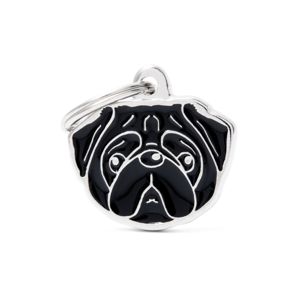 MY FAMILY BLACK PUG DOG