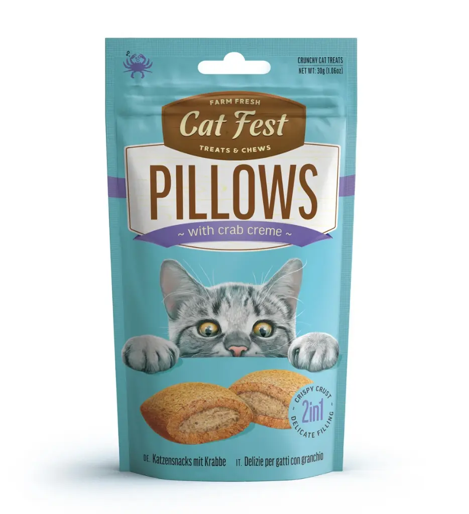 CAT FEST PILLOW WITH CRAB CREME 30GR