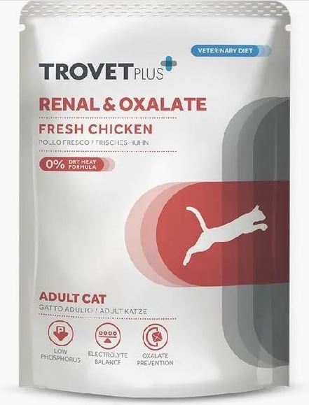 TROVET PLUS RENAL Y OXALATE FRESH  CHICKEN CAT 85 GR