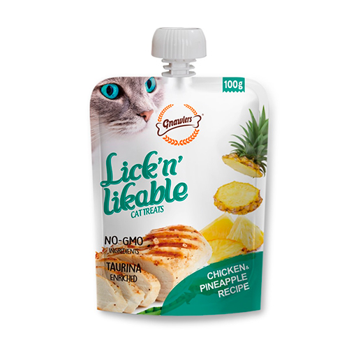 GNAWLERS LICKN LIKABLE POLLO Y PIÑA 100GR 