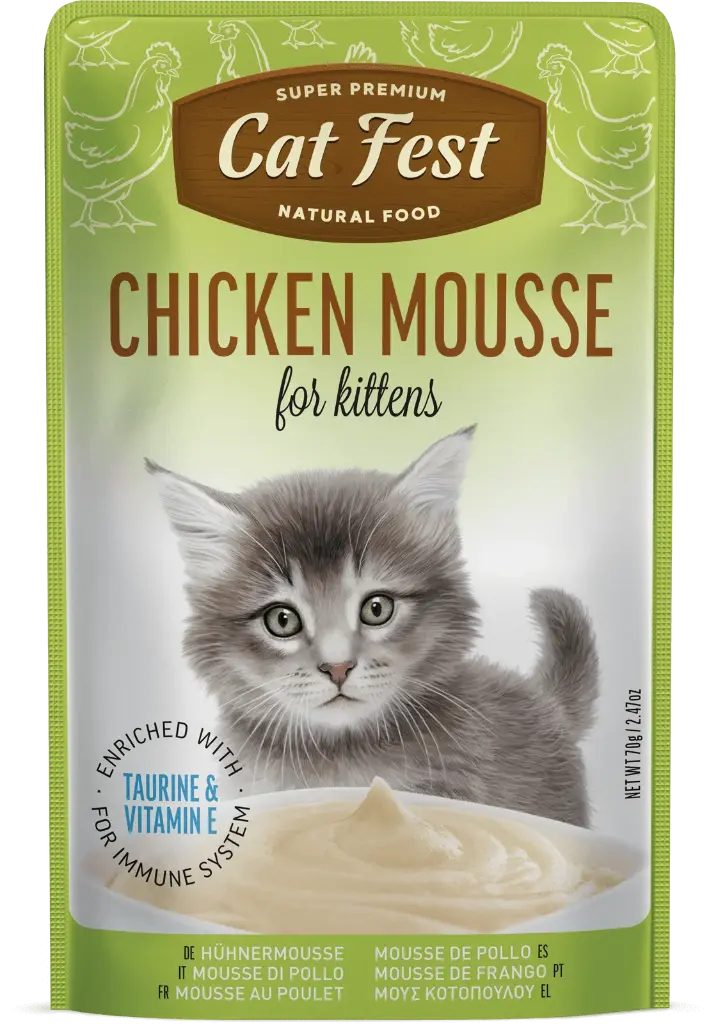CAT FEST CHICKEN MOUSSE FOR KITTENS 70GR