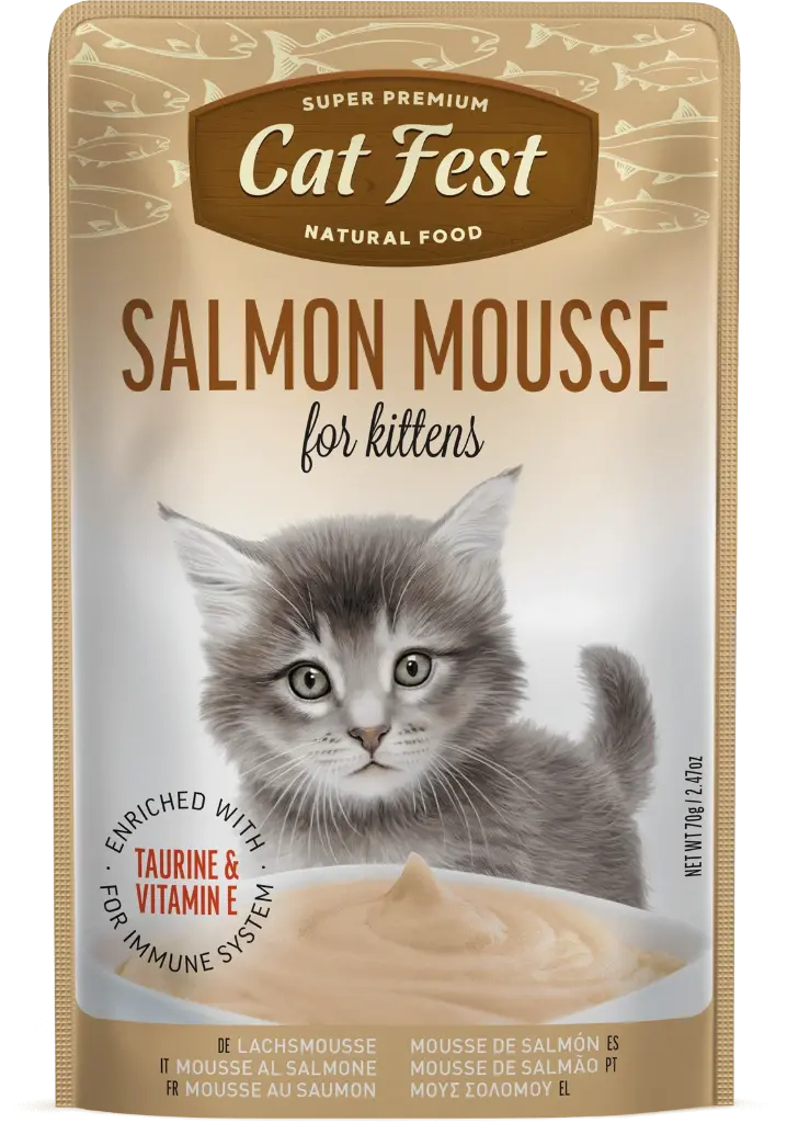 CAT FEST SALMON MOUSSE FOR KITTENS 70GR 