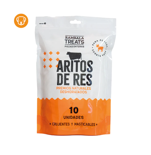 RAMBALA ARITOS DE RES DESHIDRATADOS X 10 UND