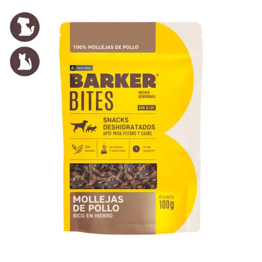 BARKER BITES DE MOLLEJAS DE POLLO 100 GR