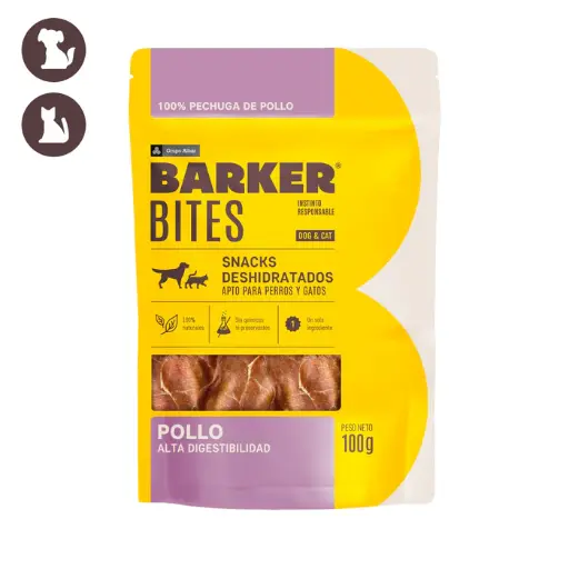 BARKER BITES DE POLLO 100G