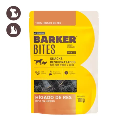 BARKER BITES HIGADO DE RES 100G