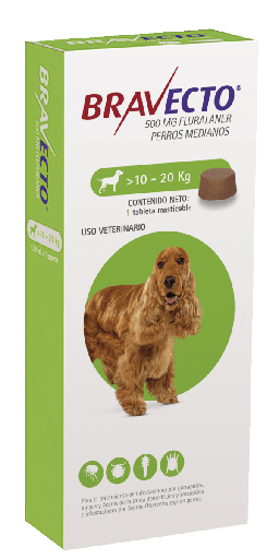 BRAVECTO 500MG ( 10KG. - 20KG. )
