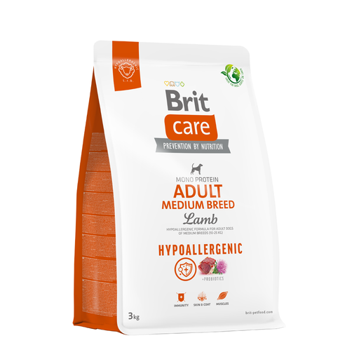 BRIT CARE DOG ADULT MEDIUM BREED LAMB 3 KG