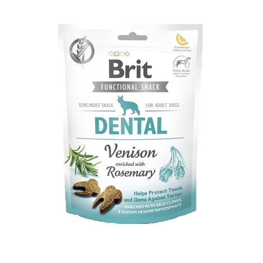 BRIT CARE DOG FUNCTIONAL SNACK DENTAL VENISON 150 GR