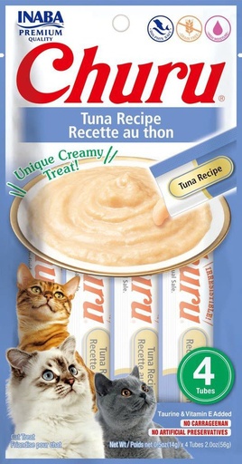 CHURU-TUNA RECIPE, 56 GR (4 TUBOS 14 GR)