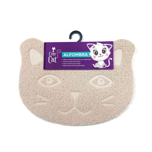 CUT CAT ALFOMBRA BEIGE GATO