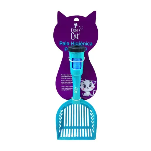 CUTE CAT PALA C/BOLSA CELESTE