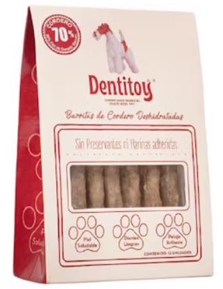 DENTITOY BARRITAS DE CORDERO X 12 UNID.