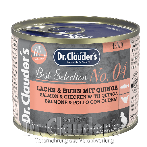 DR. CLAUDERS CAT ADULT SALMON Y POLLO CON QUINUA 200 GR