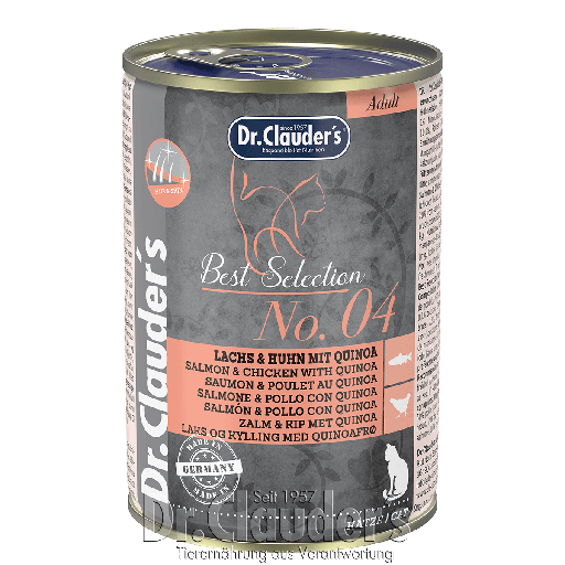 DR. CLAUDERS CAT ADULT SALMON Y POLLO CON QUINUA 400 GR