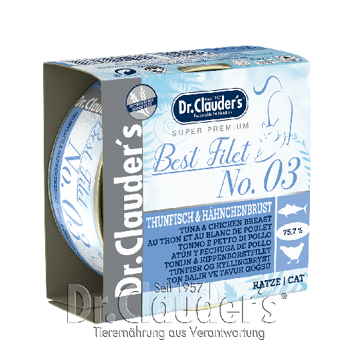 DR. CLAUDERS CAT BEST FILET ATUN Y PECHUGA DE POLLO 70 GR