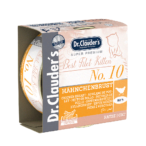 DR. CLAUDERS CAT BEST FILET PECHUGA DE POLLO KITTEN 70 GR
