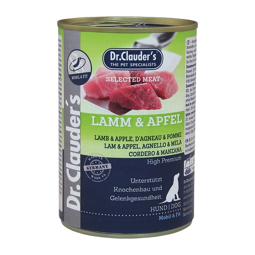 DR CLAUDERS DOG CORDERO Y MANZANA 400 GR