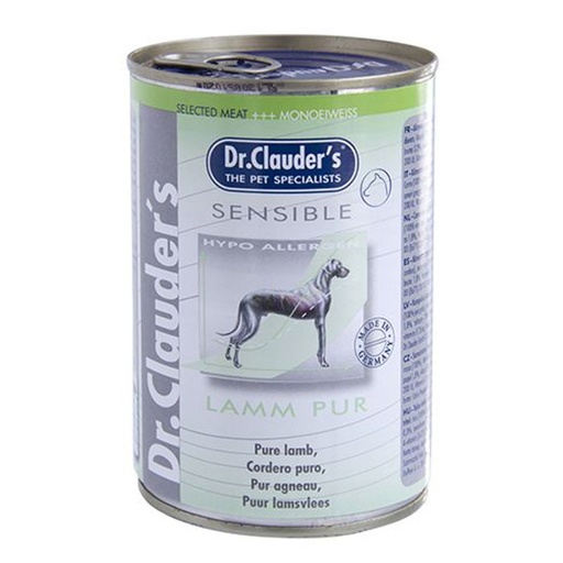 DR. CLAUDERS DOG SENSIBLE CORDERO PURO 400 GR