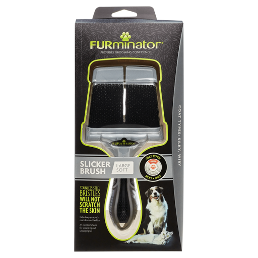 FURMINATOR - SOFT SLICKER BRUSH LG DOG & CAT