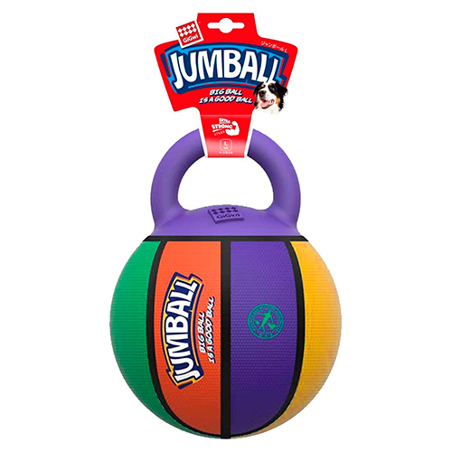 GIGWI JUMBALL BASKETBALL WITH RUBBER HANDLE SIZE M