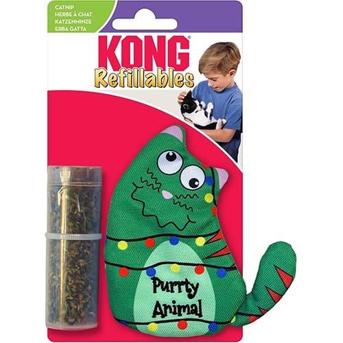 KONG HOLIDAY REFILLABLE PURRSONALITY ASSORTED
