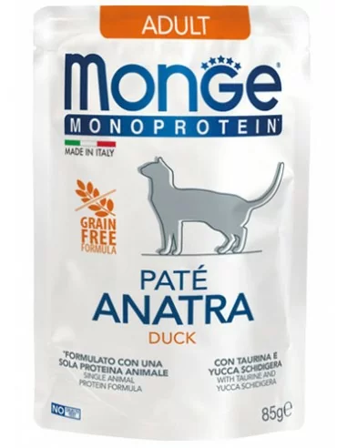 MONGE FELINE ADULT MONOPROTEIN PATO X 85 GR