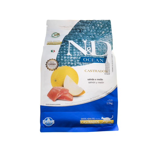 N&D OCEAN FELINE SALMAO ADULT CASTRADO 7.5 KG