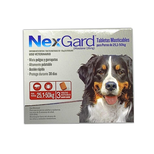 NEXGARD 136 MG X 1 TAB (25.1 - 50 KG)
