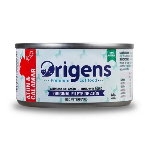 ORIGENS FILETE DE ATUN CON CALAMAR 85 GR