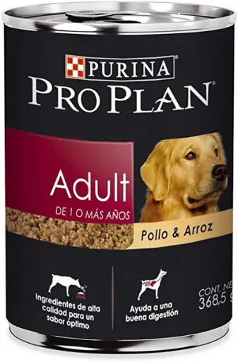 PRO PLAN ADULTO POLLO Y ARROZ LATA 368 GR