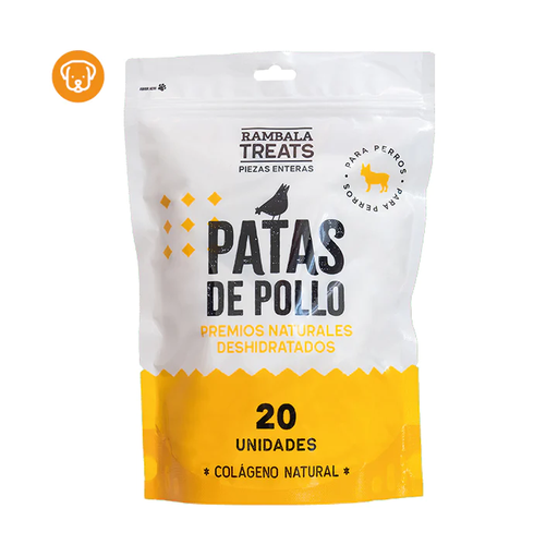 RAMBALA PATAS DE POLLO DESHIDRATADAS 20 UNIDADES