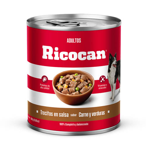 RICOCAN ADULTO TROCITOS CARNE Y VERDURAS 280 GR