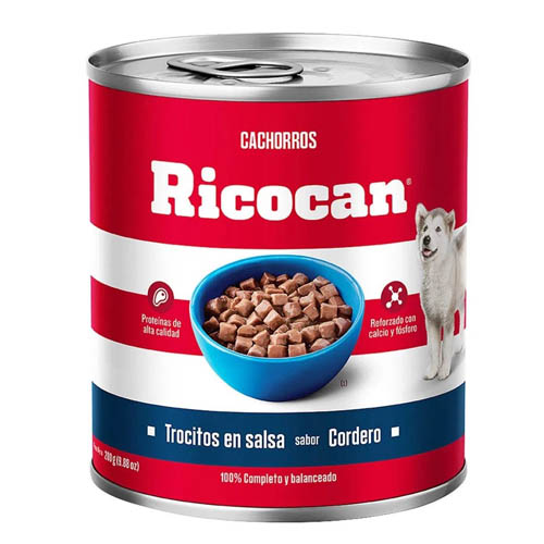 RICOCAN CACHORRO TROCITOS CORDERO 280 GR