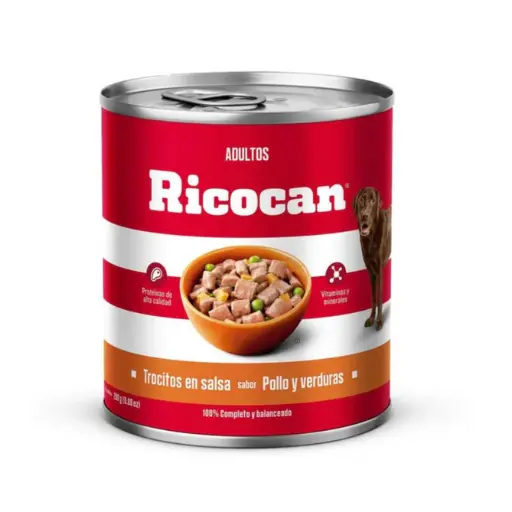 RICOCAN ADULTO TROCITOS POLLO Y VERDURAS 280 GR