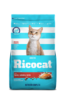 RICOCAT ADULTOS CARNE, SALMÓN Y LECHE x 1 Kg